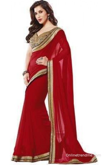 Elevate Women Solid, Plain Fashion Chiffon Sari Elevate Women Solid, Plain Fashion Chiffon Sari